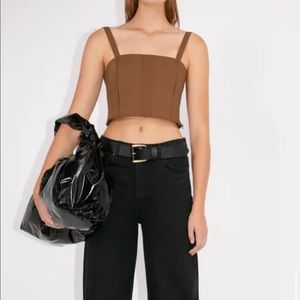NWOT brown zara tank top